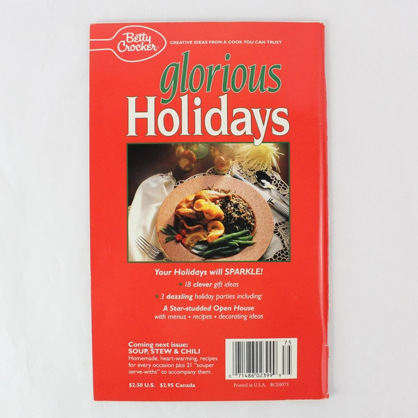 Vintage 1992 Betty Crocker Creative Recipes Magazine No. 75 Holidays