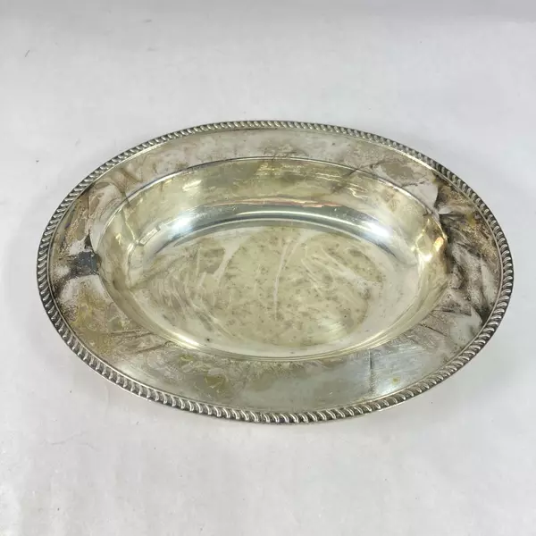 Vintage CPC Electroplated Copper Bowl 11.5" Rope Edge Patina Decor