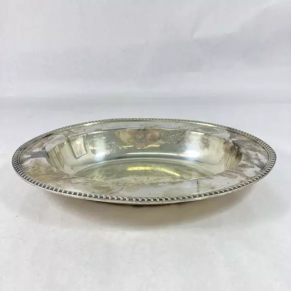 Vintage CPC Electroplated Copper Bowl 11.5" Rope Edge Patina Decor