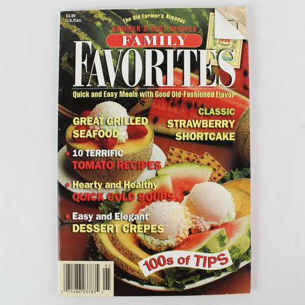 Vintage 1999 The Old Farmer's Almanac Summer Recipes Family Favorites