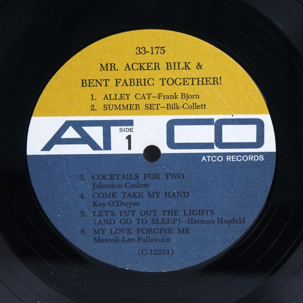 Vintage 1965 Acker Bilk & Bent Fabric Together 12" Record Atco Vinyl