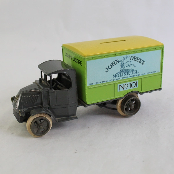 Ertl John Deere Replica 1926 Mack Bulldog Die Cast Delivery Truck Bank W/Key