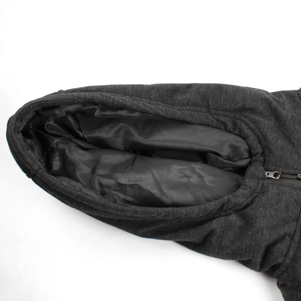 Be by Blanc Noir Black Hooded Zip-Up Vest Women's Size Medium