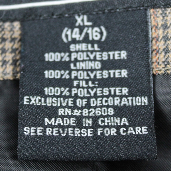 Free Country FCXtreme Brown Plaid Jacket Boys Size XL 14/16