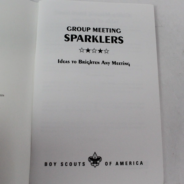 2001 Boy Scouts Group Meeting Sparklers Booklet - Historical Collectible