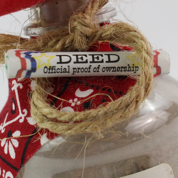 Texas Ranch Land Bottle Novelty Gift - Unique Texas Charm