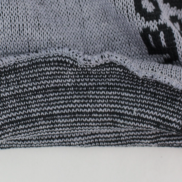 Vintage Seaboard System Railroad Gray Knit Drawstring Pouch Bag