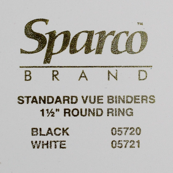 Sparco White 1.5" Three Ring Binder with Two Pockets - Good Condition