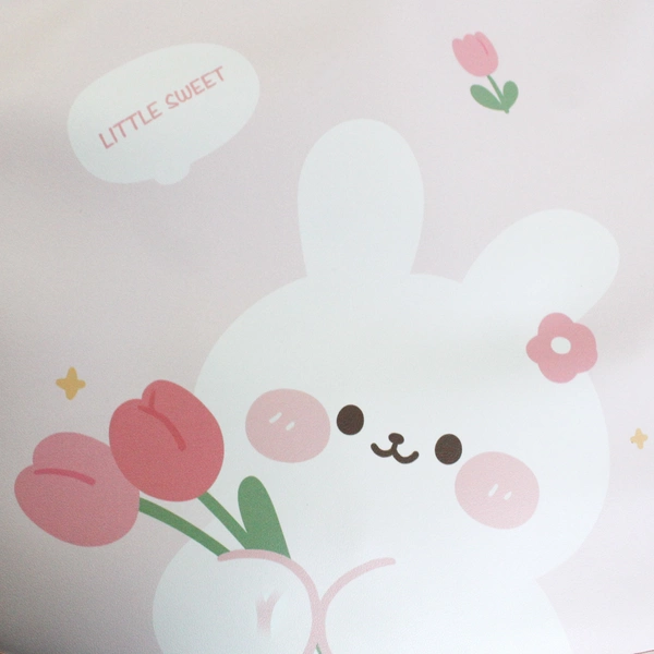 Vobomo Back Seat Organizer Storage Children Cartoon Rabbit Pink Tulips