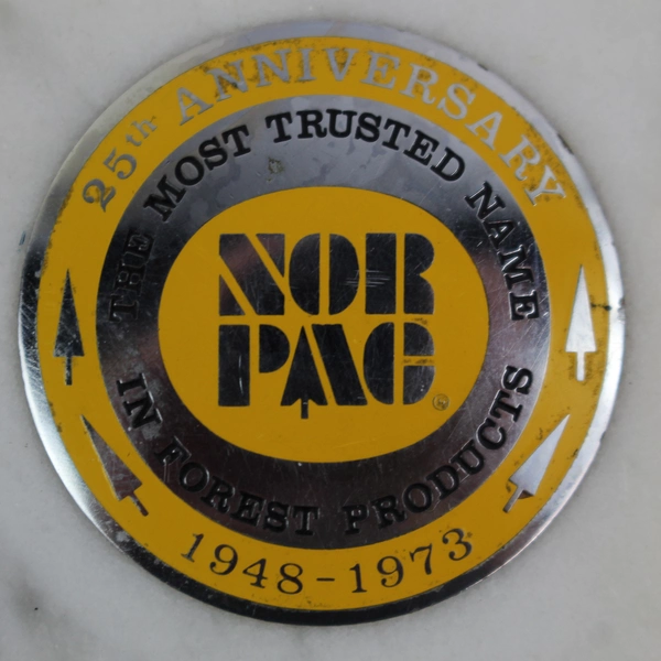 Vintage NOR PAC 25th Anniversary Marble Paperweight 1948-73, Flawed