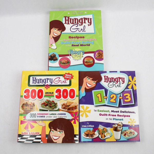 Hungry Girl by Lisa Lillien Set of 3 Recipe Books Paperback