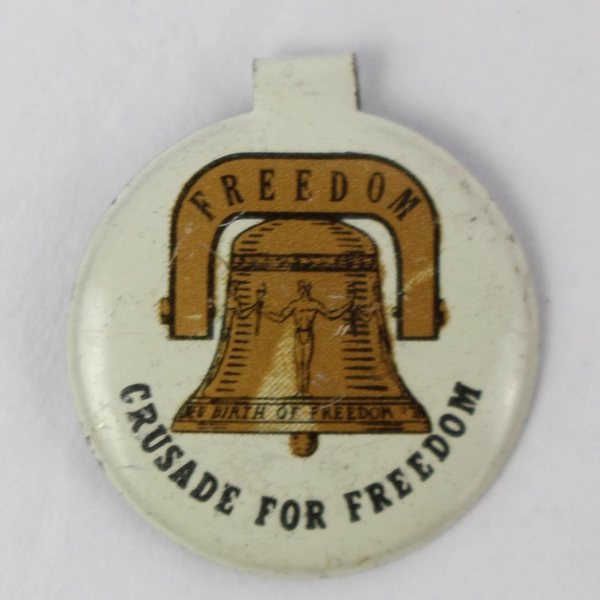 Vintage Crusade for Freedom Metal Pin - Cold War American Propaganda