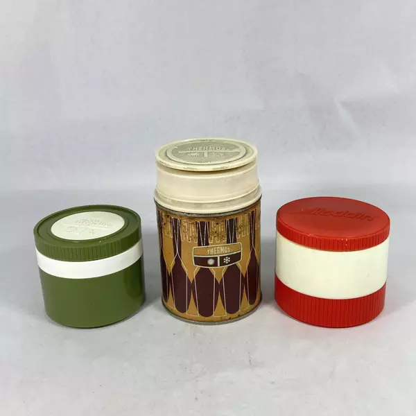 Lot of 3 Vintage Thermos Jars King Seeley Aladdin Thermos Models