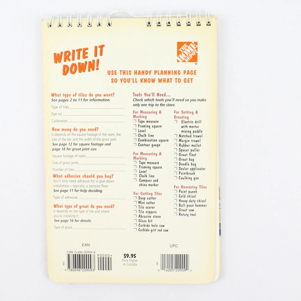 Tile Floors 1 2 3 by Home Depot Staff 1999 Spiral