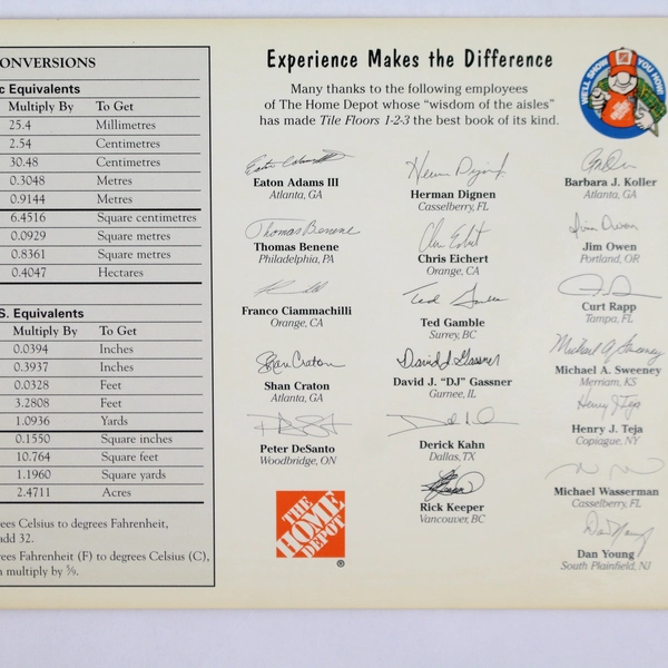 Tile Floors 1 2 3 by Home Depot Staff 1999 Spiral