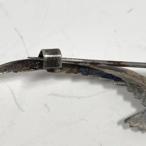 Vintage Mexico Silver Seagull Brooch Pin - Unique Bird Jewelry, Tarnished