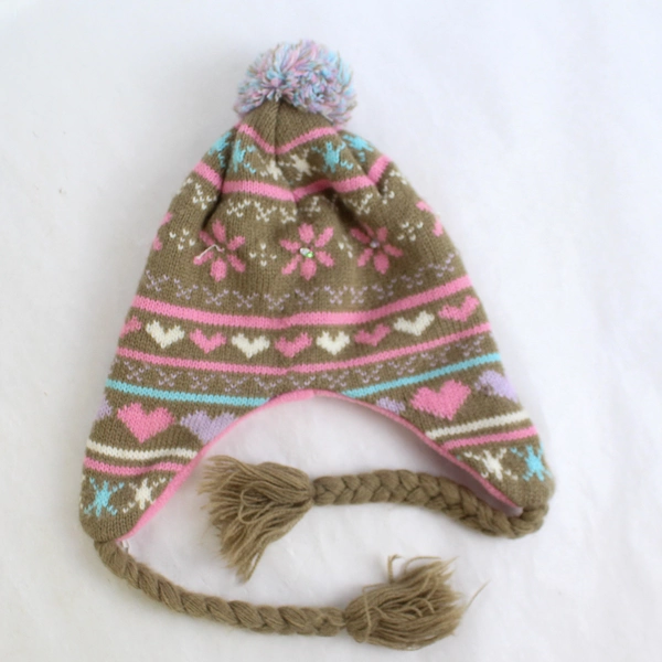 Lot of 3 Winter Knit Beanie Hats Girls Size Large