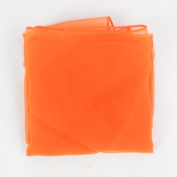 Vintage Glentex Sheer Orange Head Scarf 20.75"x22" Lightweight Fashion Accessory