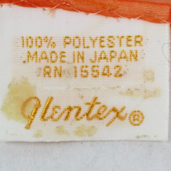 Vintage Glentex Sheer Orange Head Scarf 20.75"x22" Lightweight Fashion Accessory