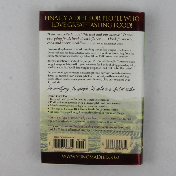 The Sonoma Diet by Connie Guttersen 2005 Hardcover