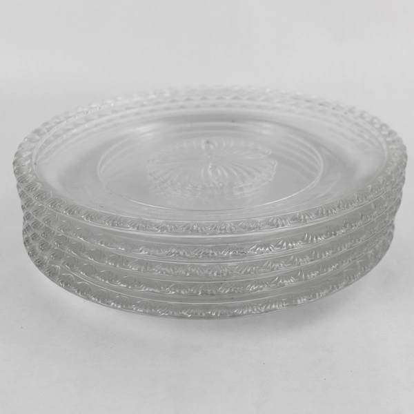 Set of 5 Vintage Fostoria Captiva Shell Pattern Salad Plates 8"