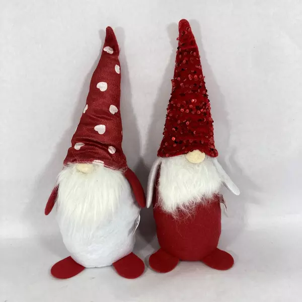 2 Valentines Day Weighted Bottom Gnome Plush Table Mantle Shelf Decor Figurines