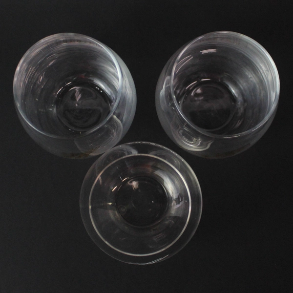 Set of 3 Maysara Clear Glass Stemless Wine Glasses