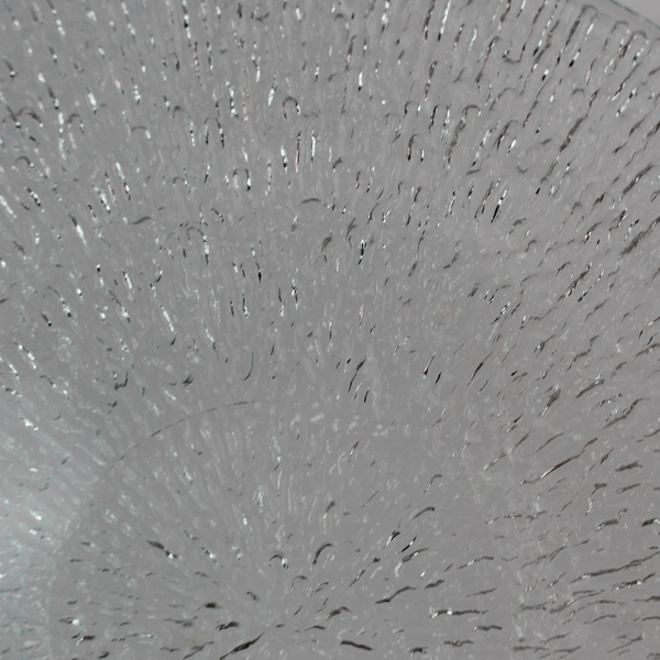 2 Piece Lot Vintage Indiana Glass Icicle Bark Texture 11" Platter and 7.5" Plate