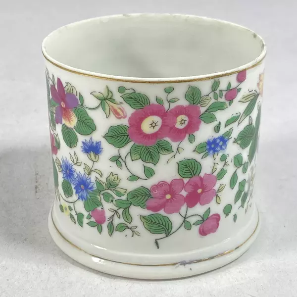 Vintage Nasco Floral Chintz China Jelly Jam Jar Japan Chipped Rim