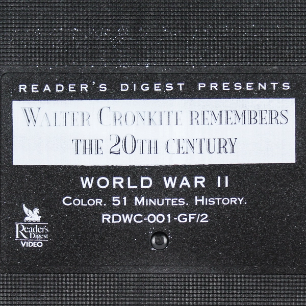 Walter Cronkite Remembers WWII 1997 VHS - Good Condition, Sold As-Is