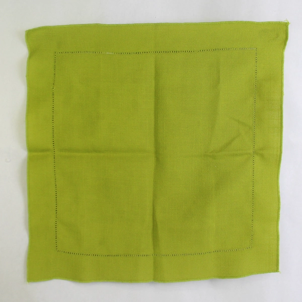 Set of 3 Chartreuse Green Square Cloth Napkins 16" x 16"
