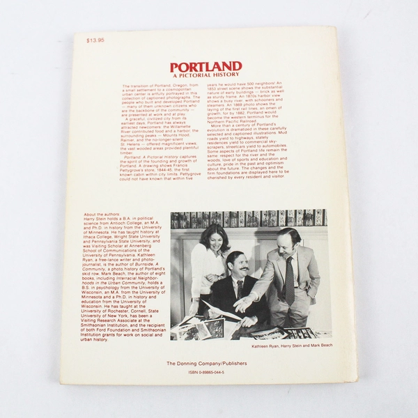 Portland: A Pictorial History by Mark Beach Kathleen Ryan Harry H Stein 1980