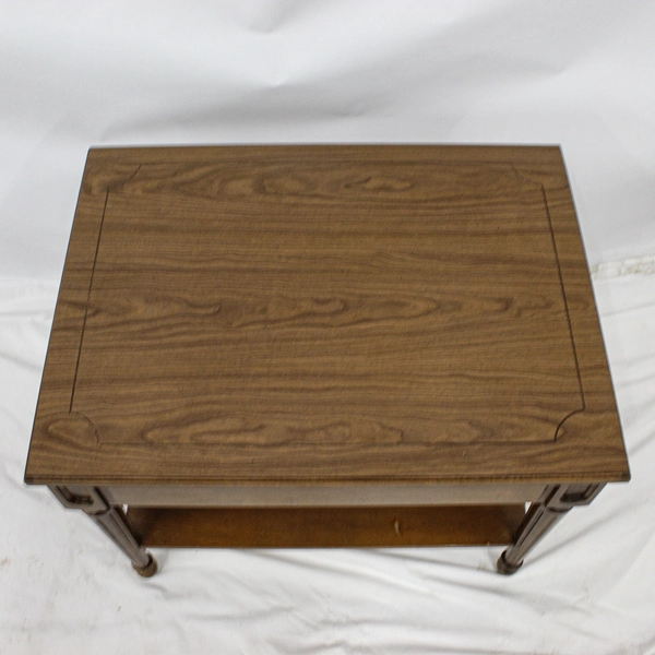 Vintage Mersman Mid Century Modern 2 Tiered End Table With Drawer Model 35-2