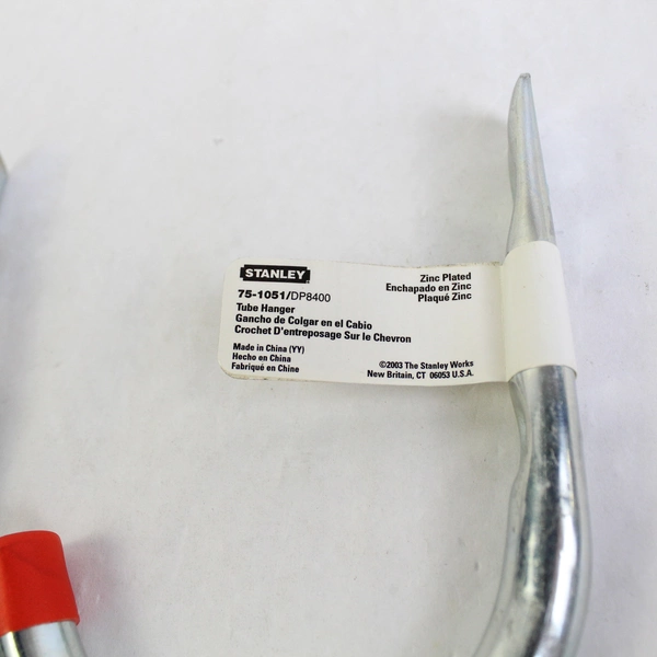 Set of 2 Stanley 6 Inch Wall Mounted Utility J Hook Tube Hanger Zinc Plated