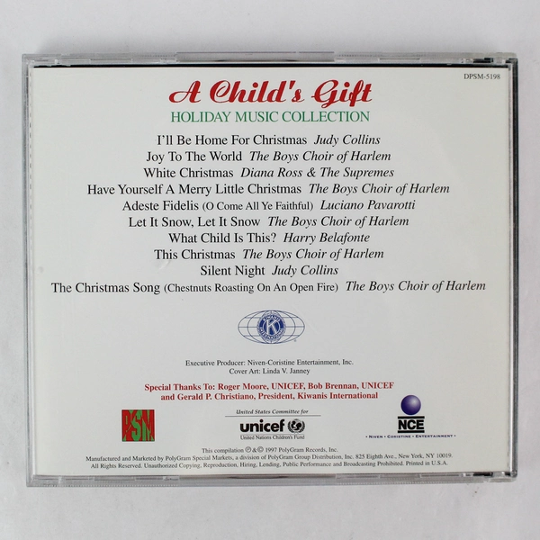 A Child's Gift Holiday Music Collection CD Kiwanis Int'l 1997 - Good Cond.
