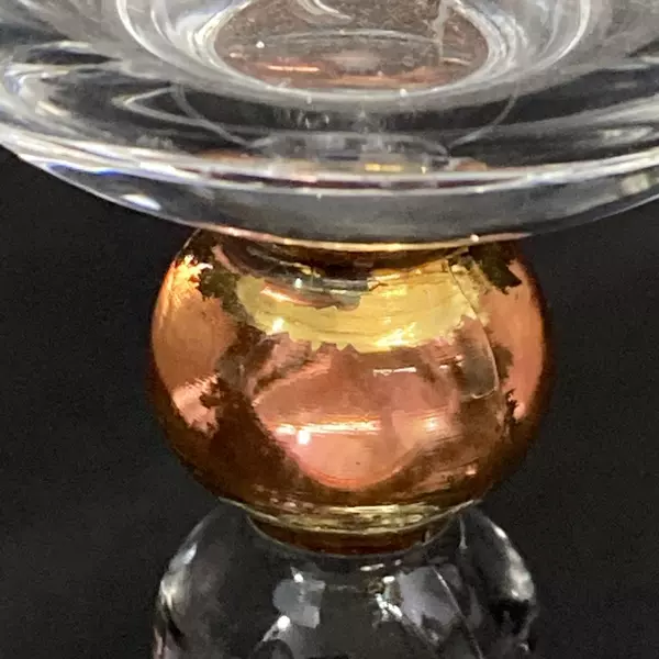 Set of 2 Bohemia Crystal Champagne Flutes with Gold Trim 8" Tall