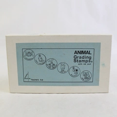 Set of 6 Vintage Universal Four Teacher's Aid Animal Grading Ink Stamps