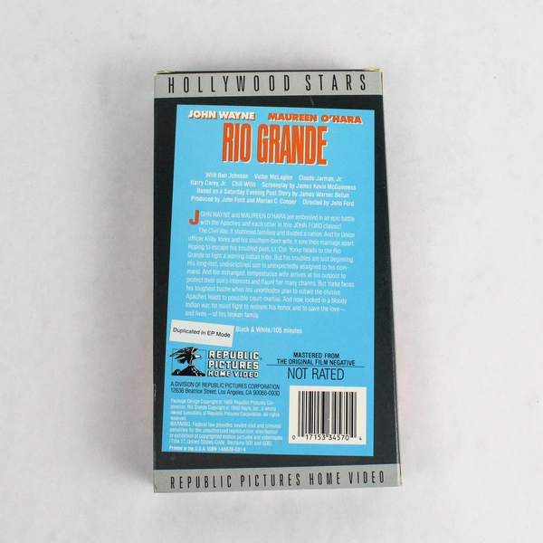 Rio Grande VHS 1989 John Wayne Maureen O'Hara Classic Film Pre-Owned