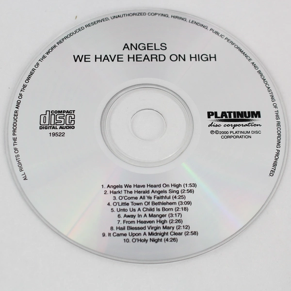 Angels We Have Heard on High 2001 Platinum Records Holiday CD - Good Condition