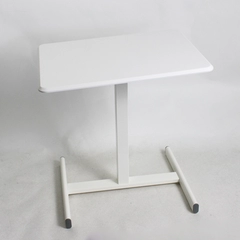 Newbulig White Standing Height Adjustable Desk Laptop Mobile Rolling Table