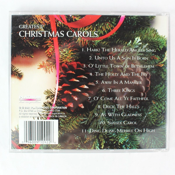Greatest Christmas Carols Platinum 2001 CD - Good Condition