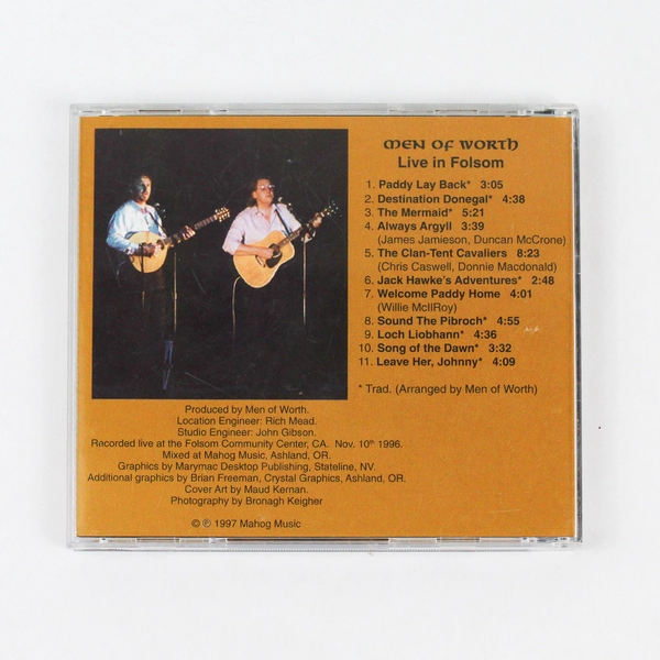 Men Of Worth - Live In Folsom 1997 CD - Mahog Music - Good Condition