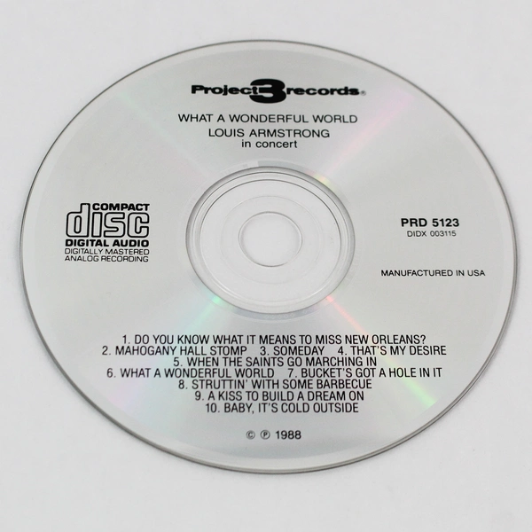 What A Wonderful World Louis Armstrong Concert 1988 CD Project 3