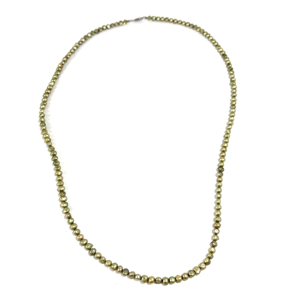 Vintage Gold-Toned Faux Pearl Strand Necklace 34.5" Elegant Accessory