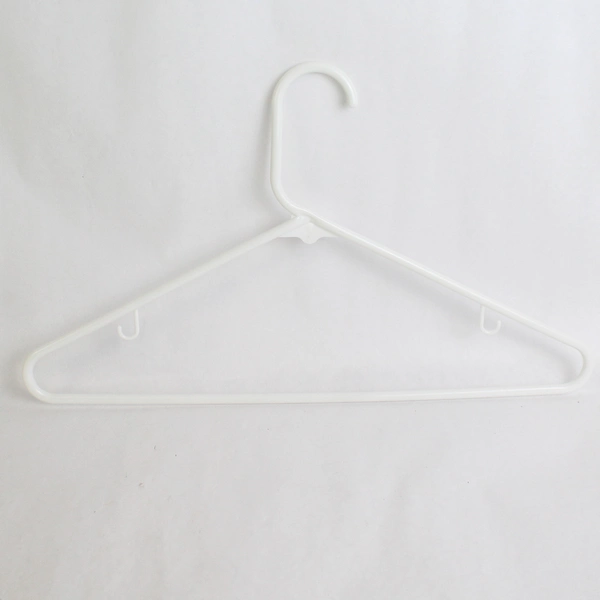 Lot of 10 Tubular White Hangers Standard Size for Closet Storage Organization