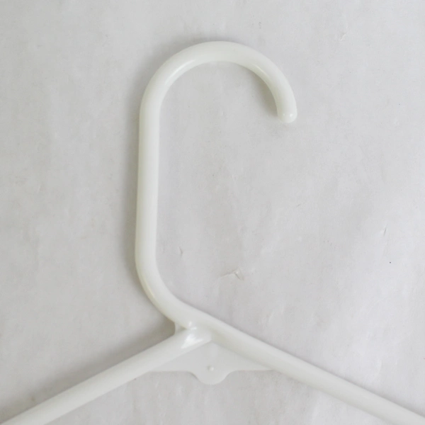 Lot of 10 Tubular White Hangers Standard Size for Closet Storage Organization
