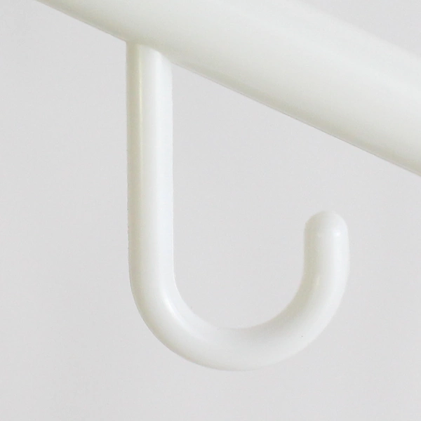 Lot of 10 Tubular White Hangers Standard Size for Closet Storage Organization