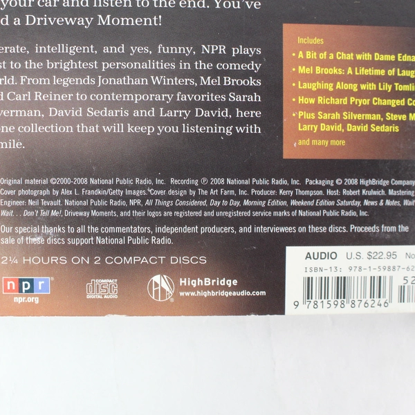 NPR Funniest Driveway Moments 2008 2 Audio CDs - Pre-Owned Comedy Collection