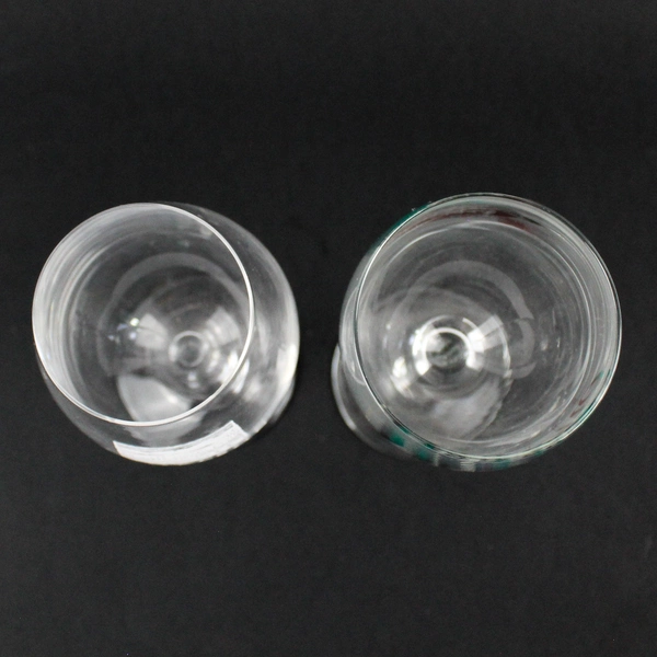 Set of 2 Various Small Oregon Glass Wine Glasses