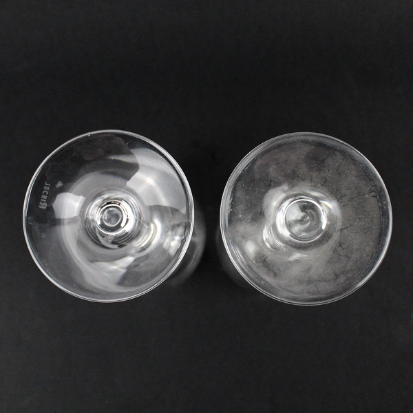 Set of 2 Various Small Oregon Glass Wine Glasses
